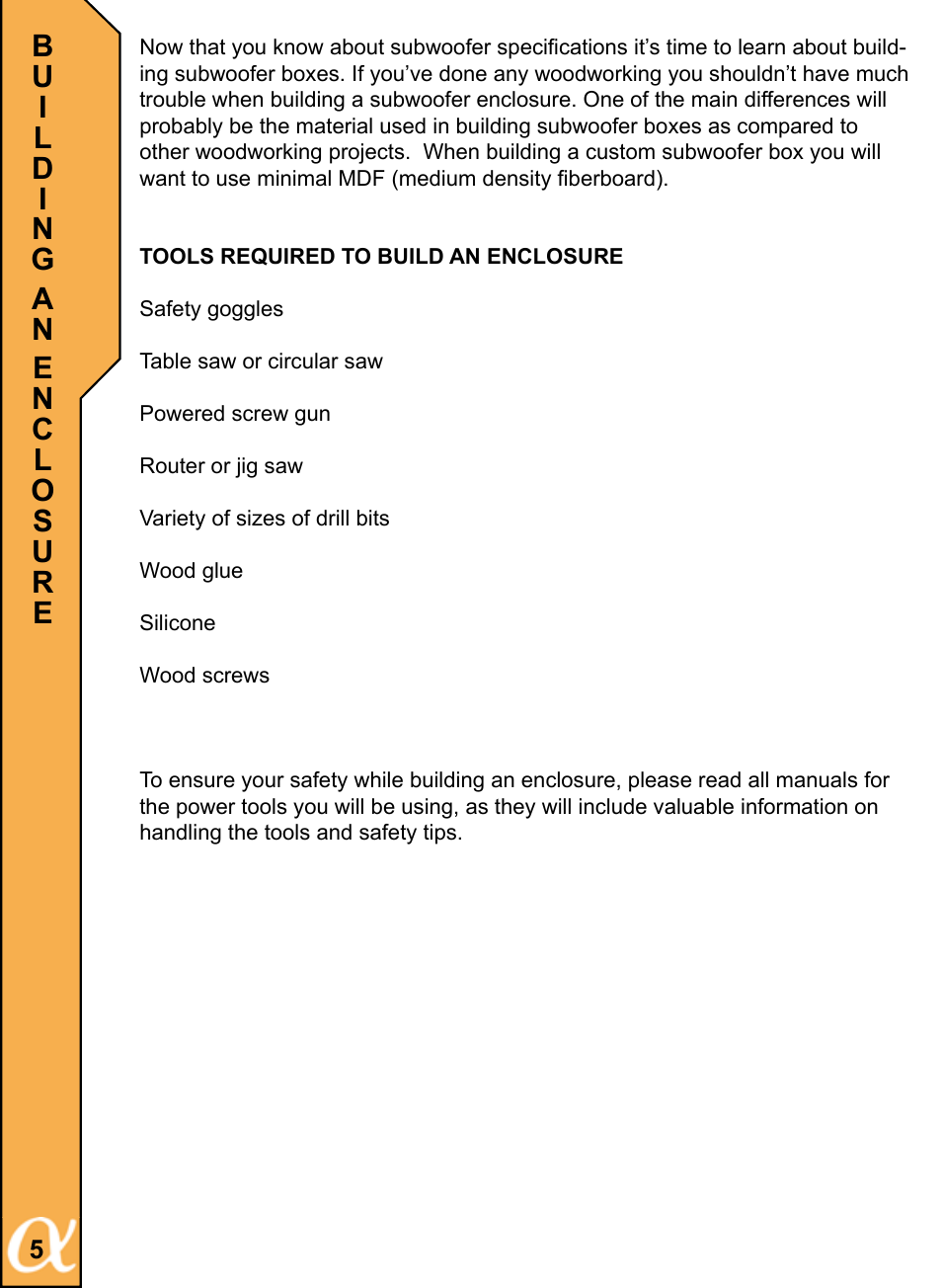 Alphasonik ALPHA 400 PSW410E User Manual | Page 6 / 20