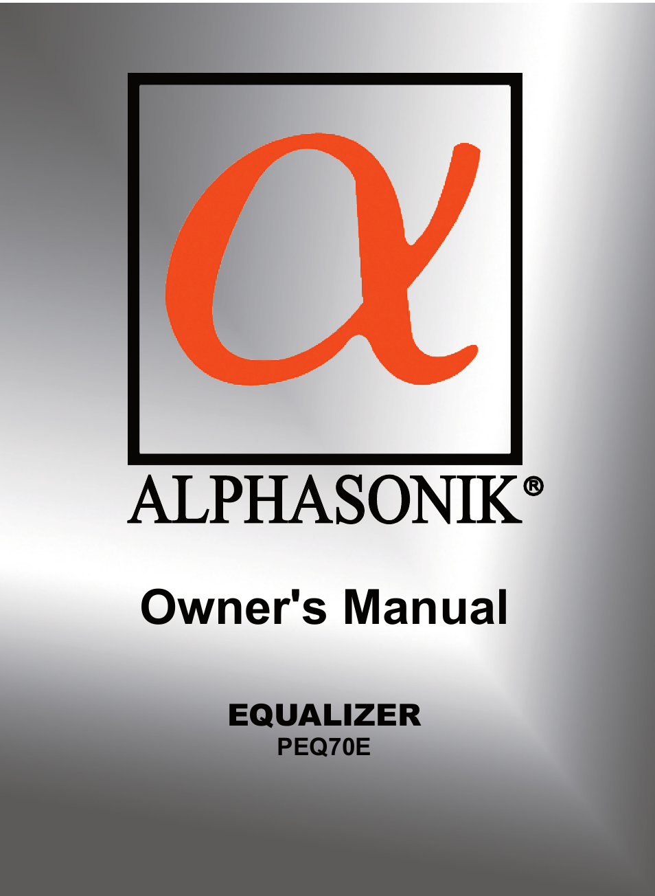 Alphasonik PEQ70E User Manual | 12 pages