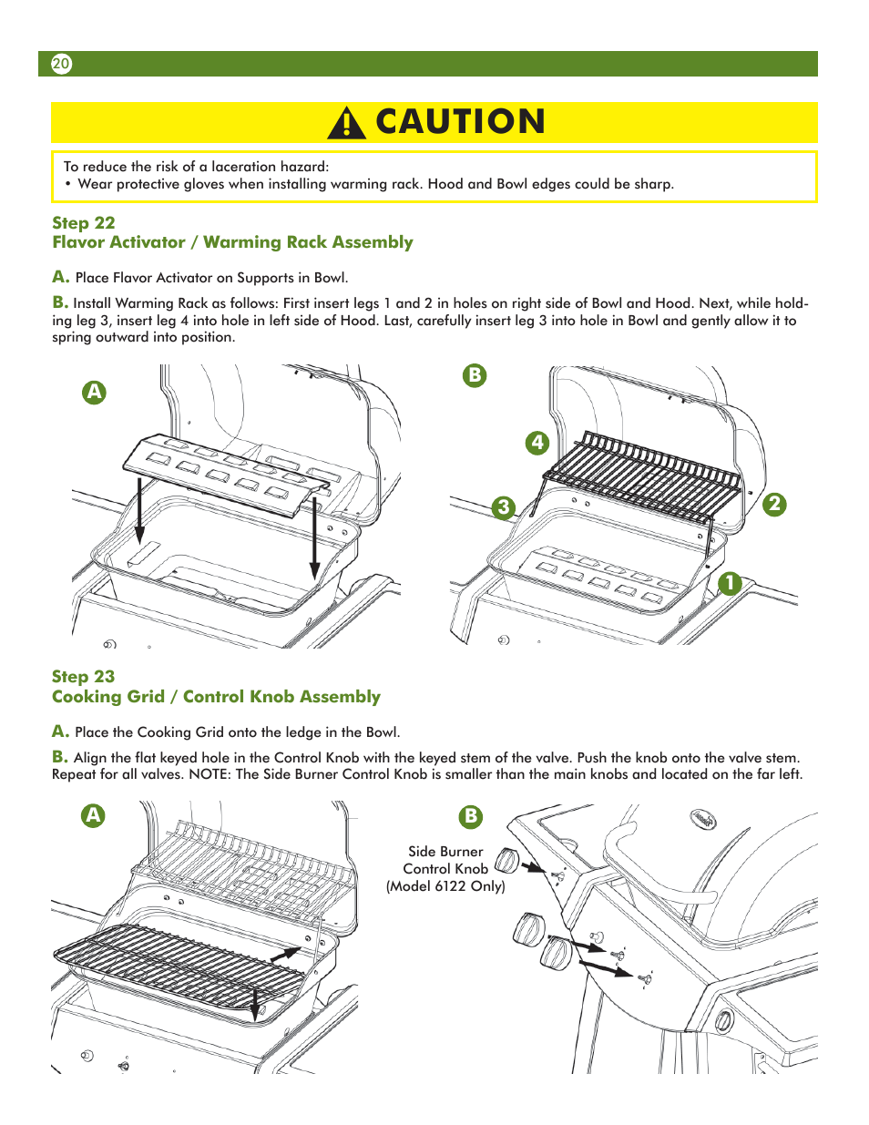 Caution | Aussie VANTAGE 6122S8X641 User Manual | Page 20 / 40