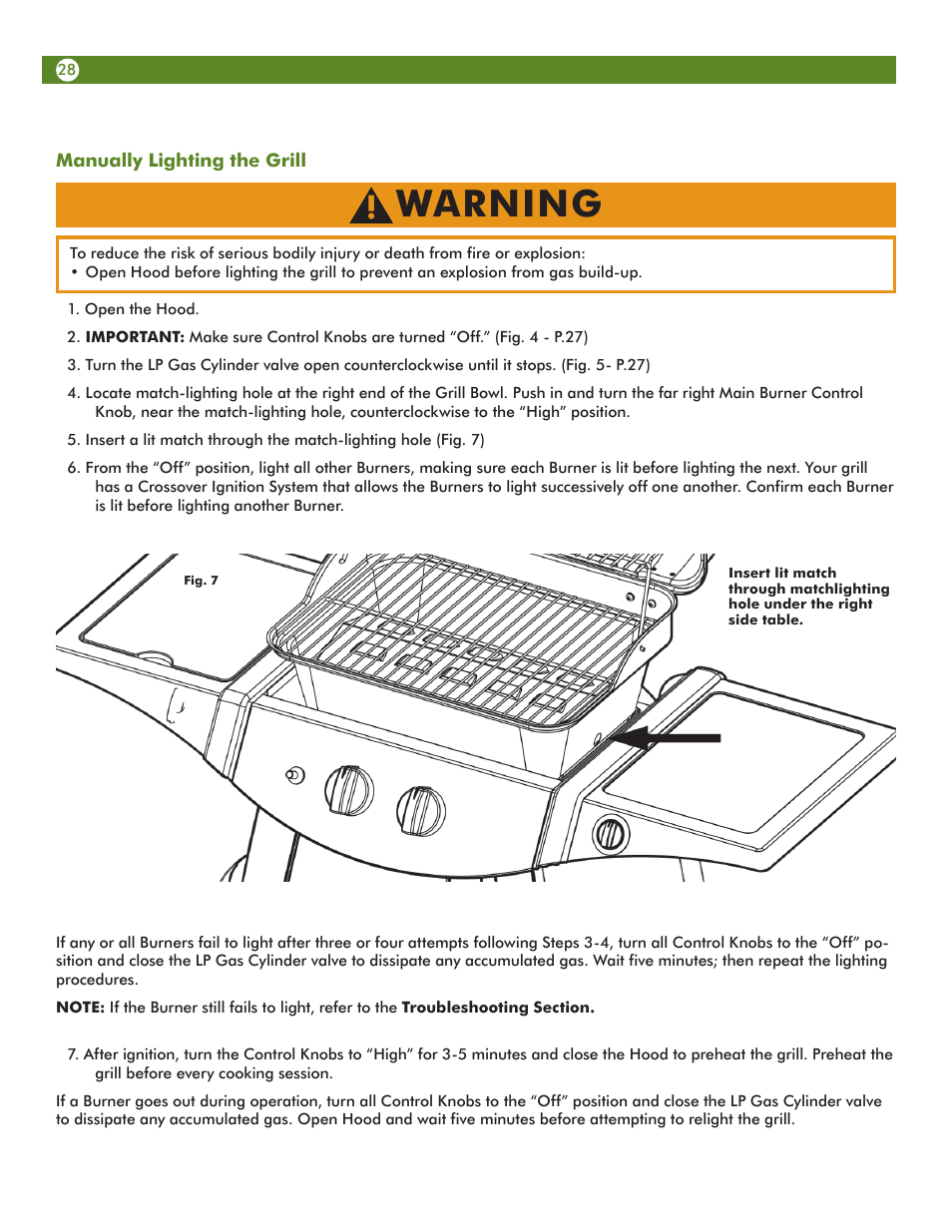 Warning | Aussie VANTAGE 6122S8X641 User Manual | Page 28 / 40