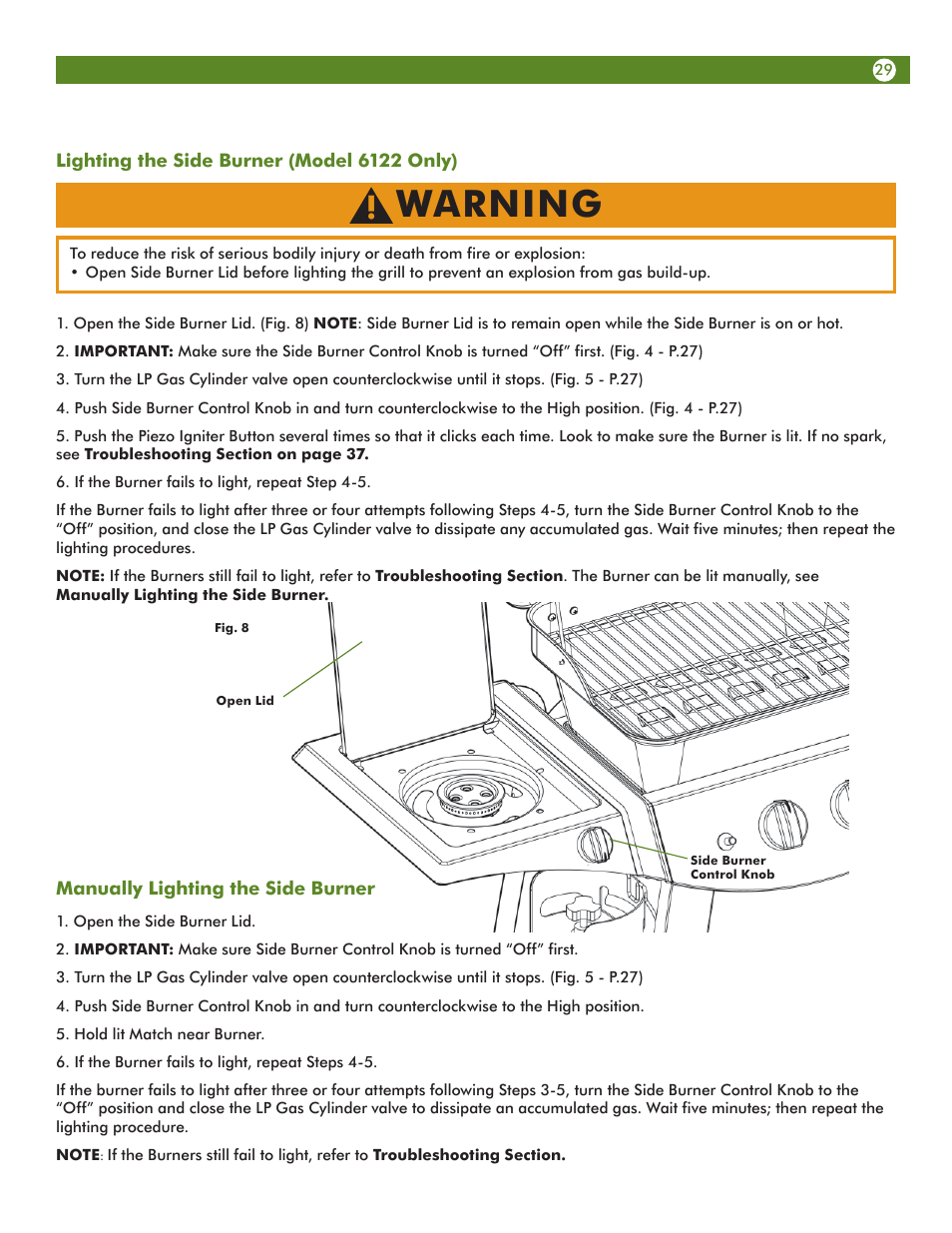 Warning | Aussie VANTAGE 6122S8X641 User Manual | Page 29 / 40