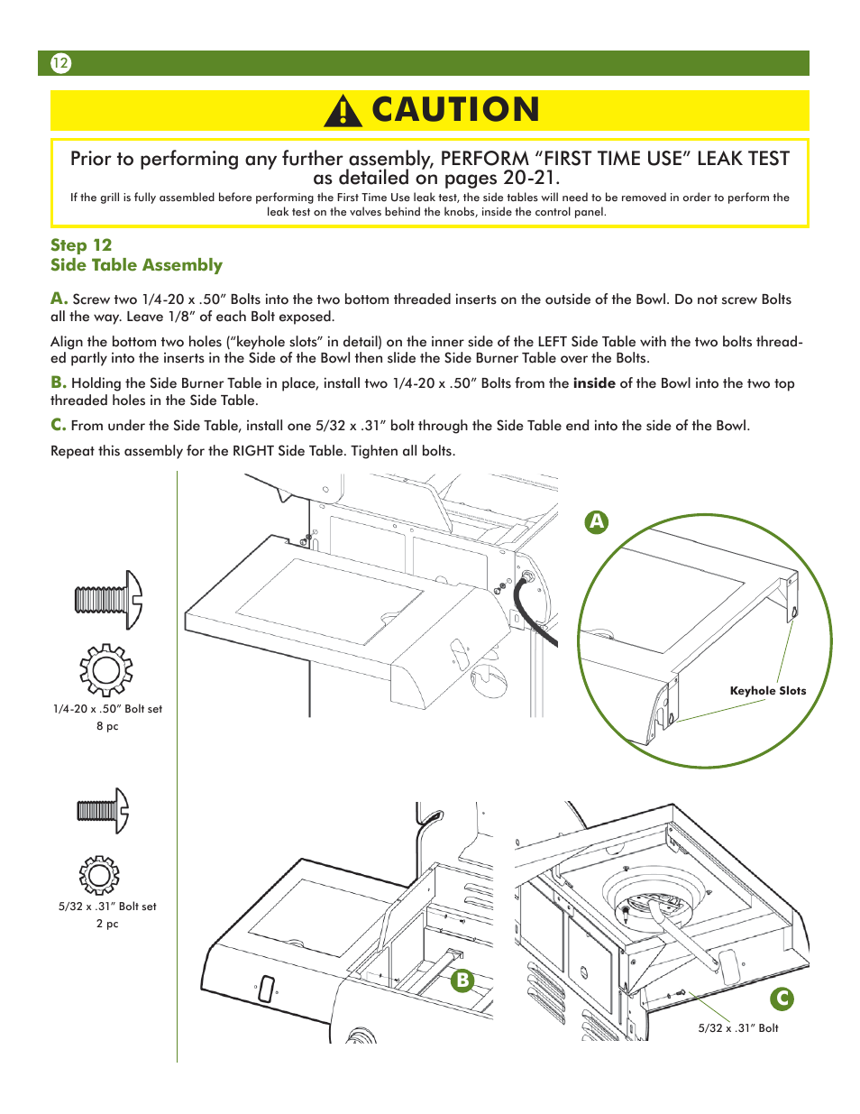 Caution, Bc a | Aussie VANTAGE 6804 User Manual | Page 12 / 40
