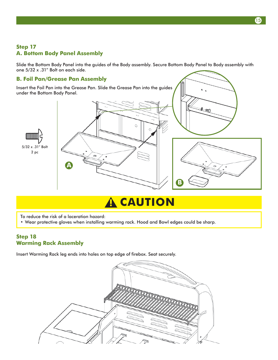 Caution | Aussie VANTAGE 6804 User Manual | Page 15 / 40