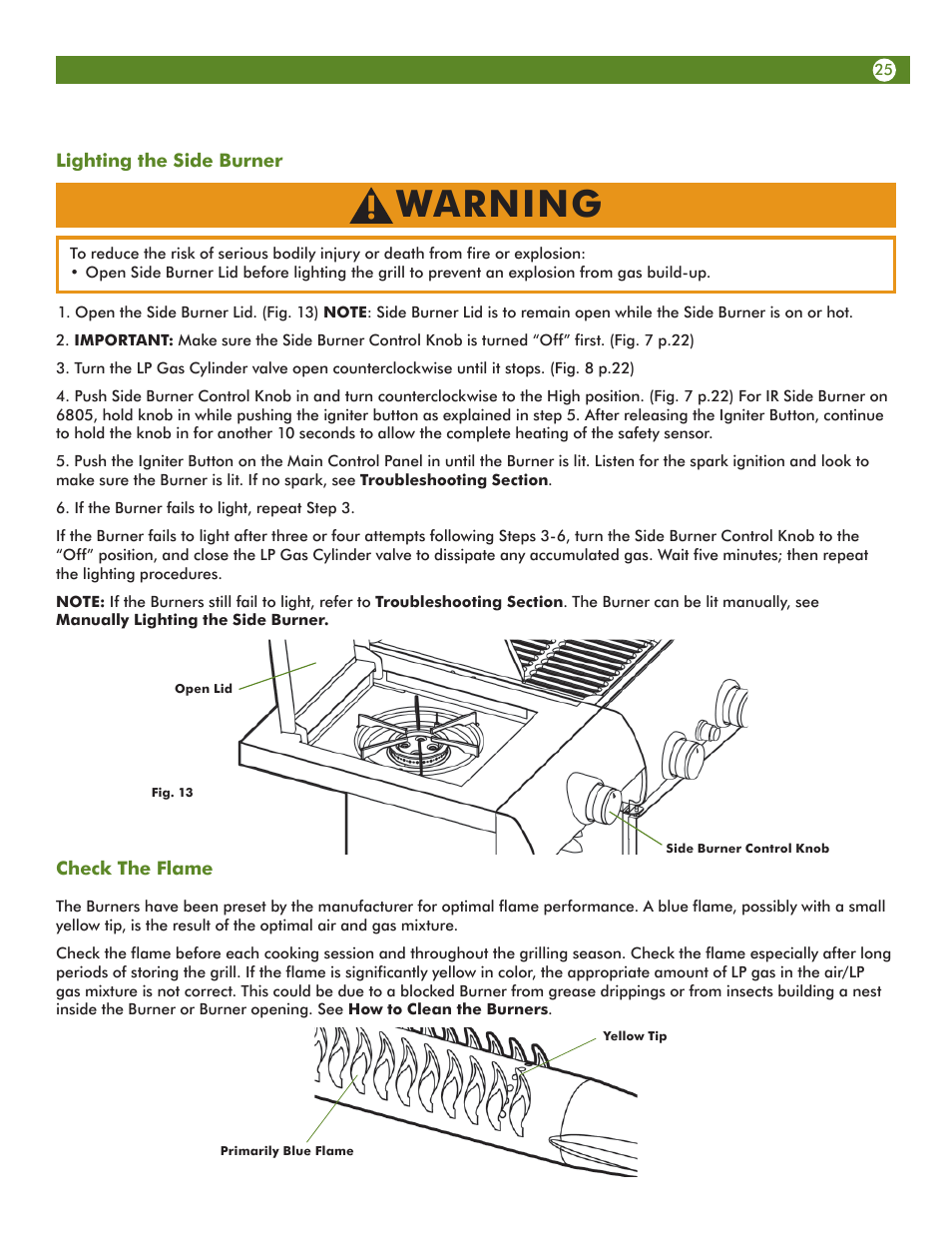 Warning | Aussie VANTAGE 6804 User Manual | Page 25 / 40
