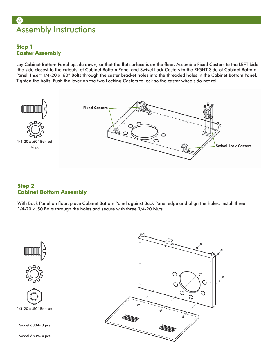 Assembly instructions | Aussie VANTAGE 6804 User Manual | Page 6 / 40