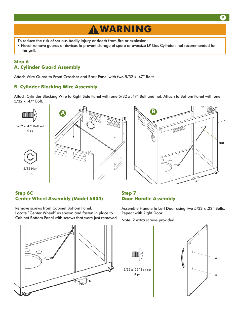 Warning | Aussie VANTAGE 6804 User Manual | Page 9 / 40