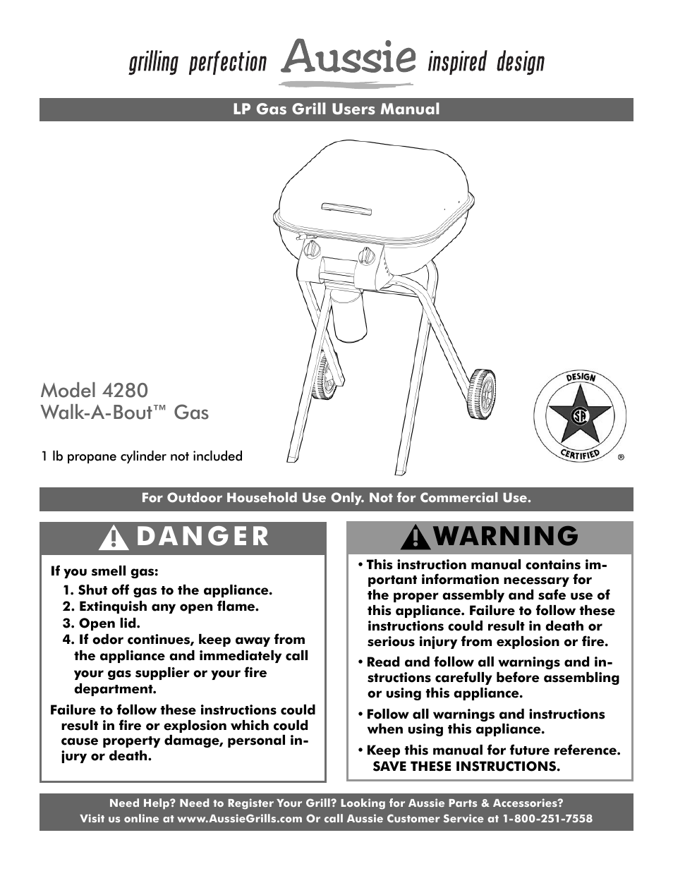 Aussie WALK-A-BOUT 4280 User Manual | 16 pages