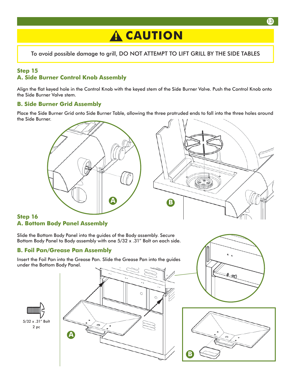 Caution | Aussie 68R5A9SSS1 User Manual | Page 13 / 40