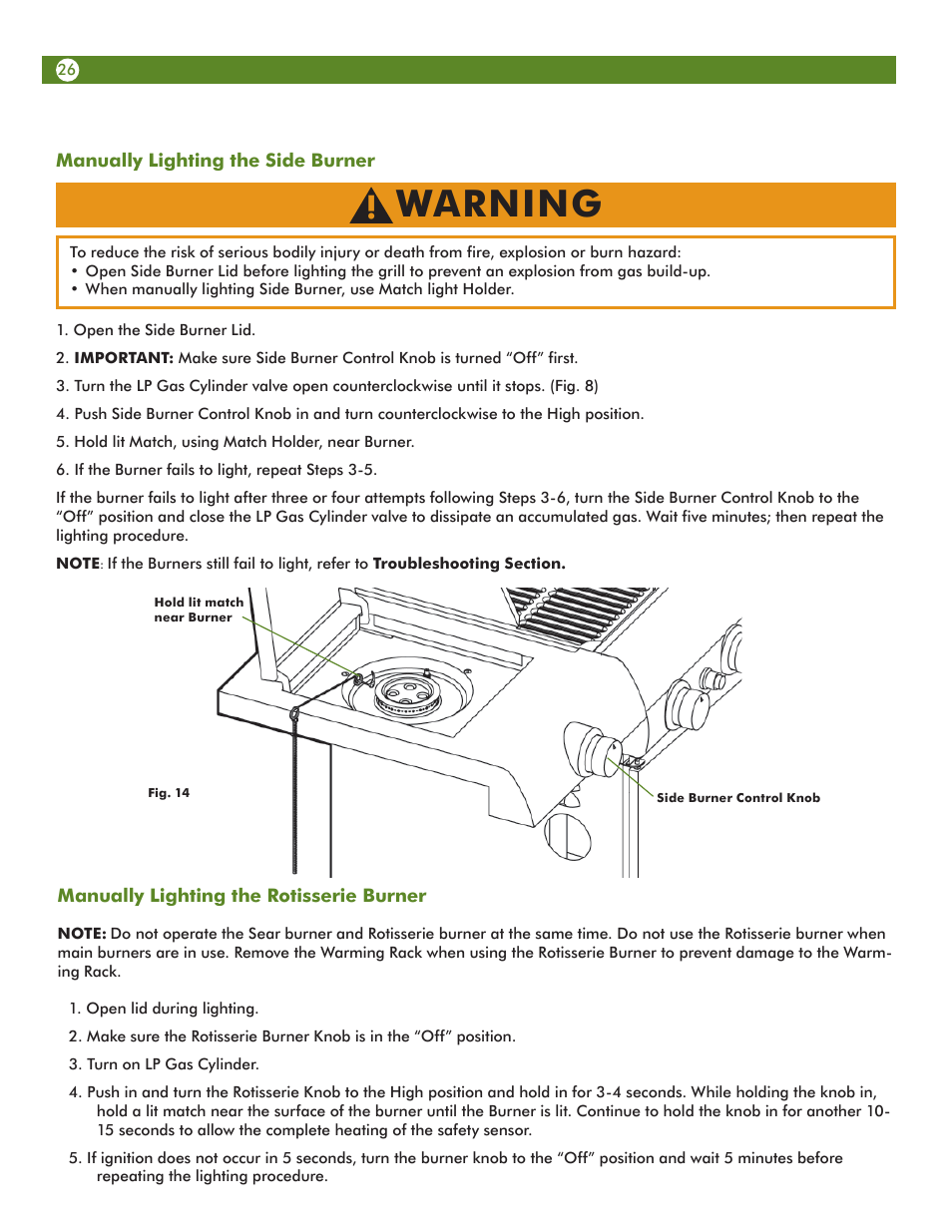 Warning | Aussie 68R5A9SSS1 User Manual | Page 26 / 40
