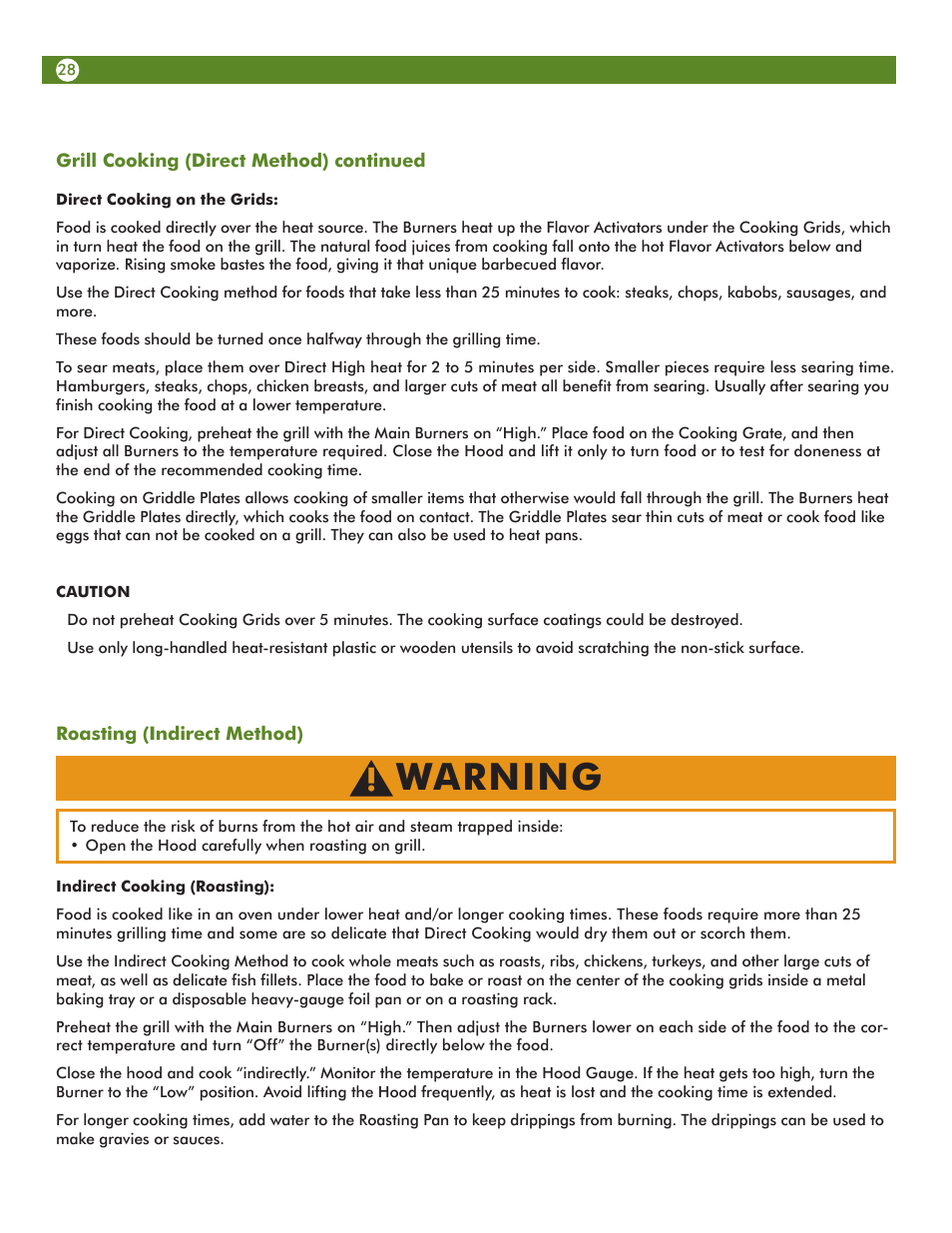 Warning | Aussie 68R5A9SSS1 User Manual | Page 28 / 40