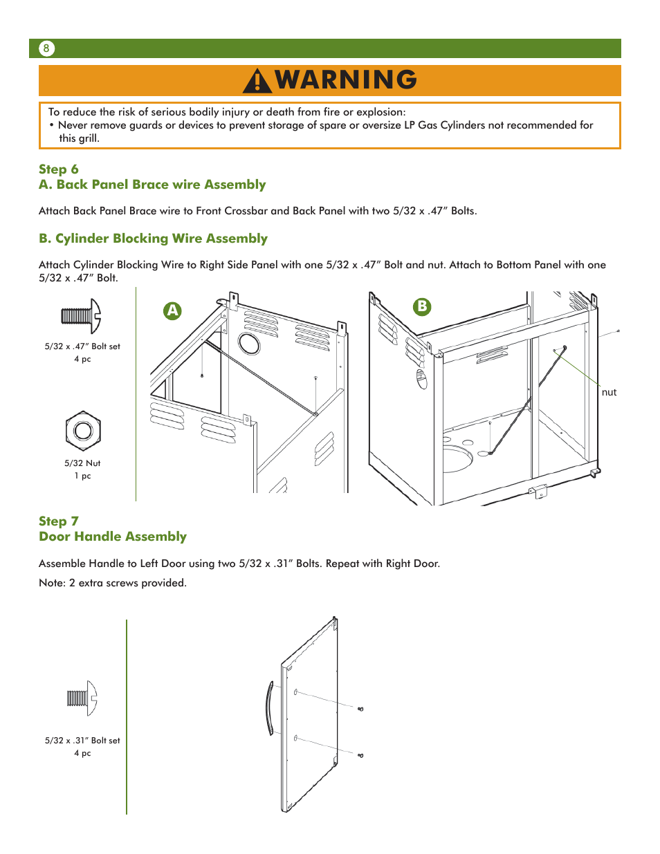 Warning | Aussie 68R5A9SSS1 User Manual | Page 8 / 40