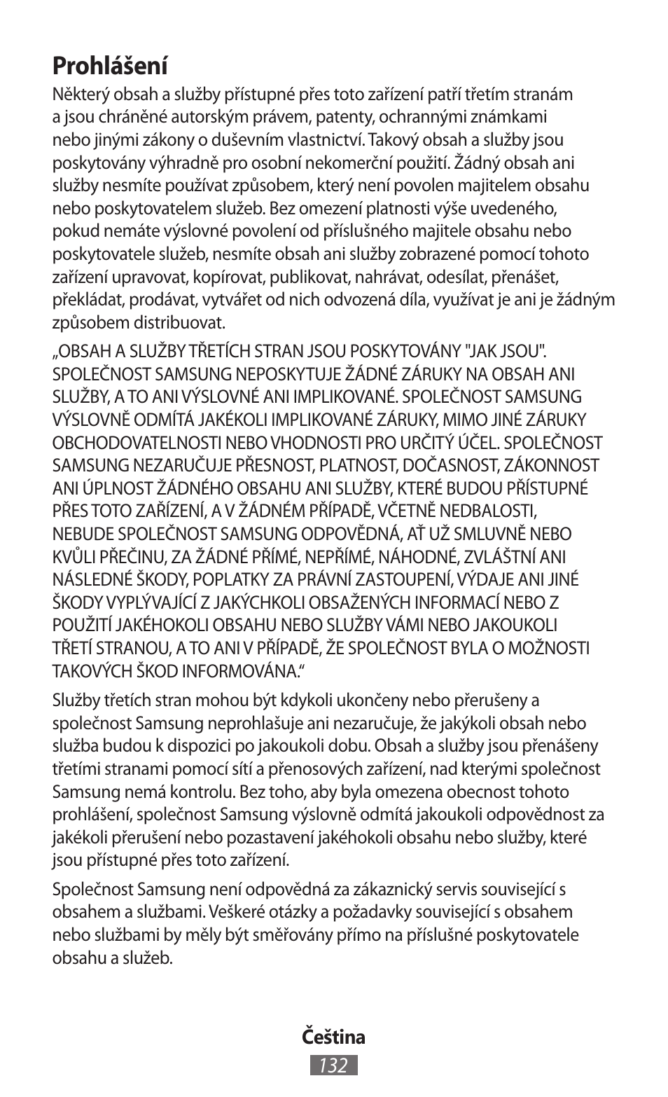 Prohlášení | Samsung SM-R382 User Manual | Page 133 / 674