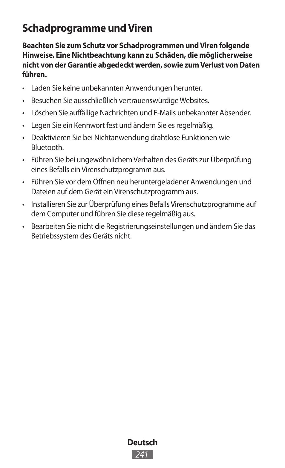 Schadprogramme und viren | Samsung SM-R382 User Manual | Page 242 / 674