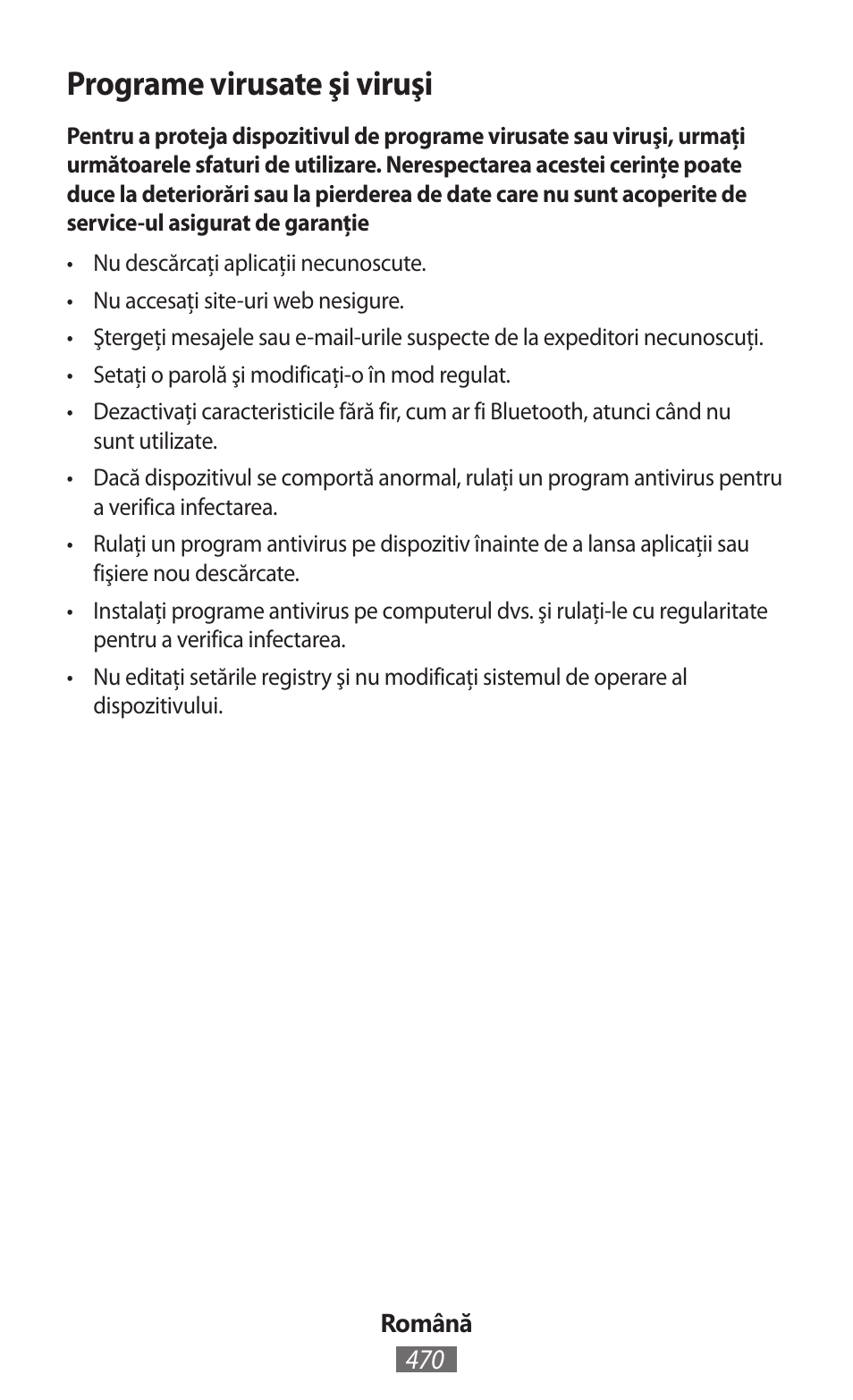 Programe virusate şi viruşi | Samsung SM-R382 User Manual | Page 471 / 674