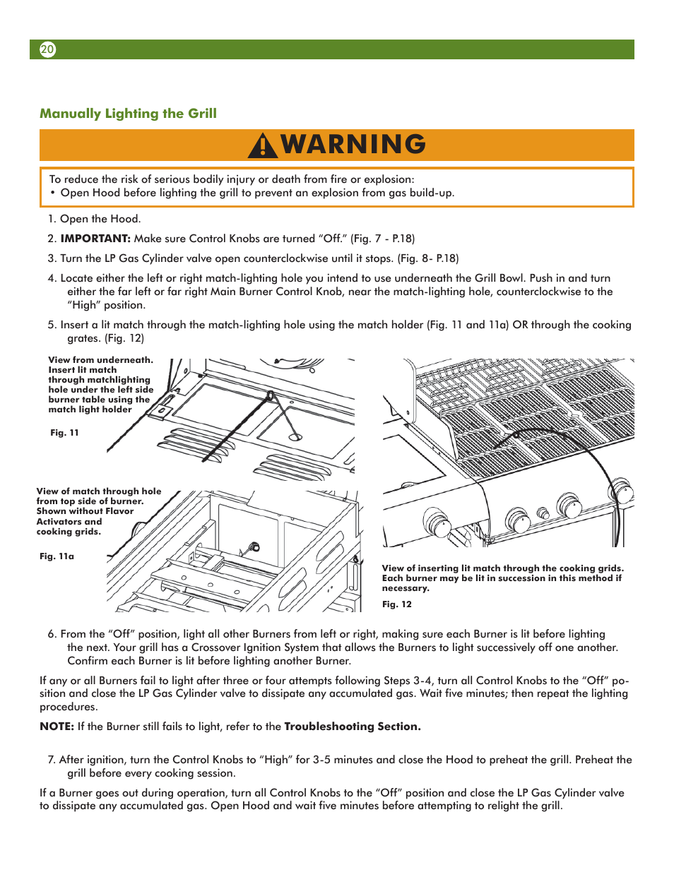 Warning | Aussie Vantage LP 6703C8FKK1 User Manual | Page 20 / 36