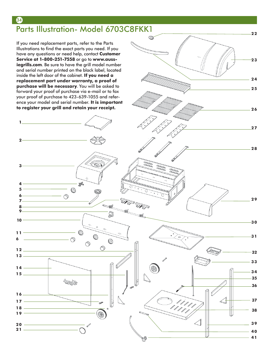 Aussie Vantage LP 6703C8FKK1 User Manual | Page 34 / 36