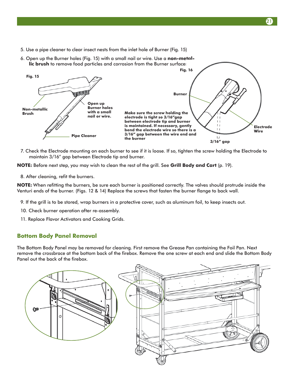 Bottom body panel removal | Aussie 69F6U00KS1 User Manual | Page 21 / 28