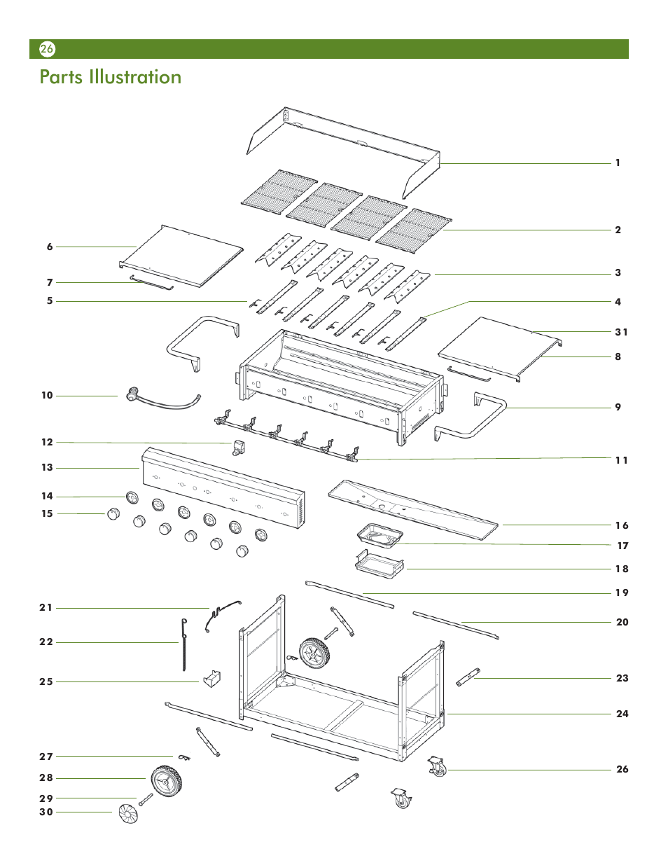 Parts illustration | Aussie 69F6U00KS1 User Manual | Page 26 / 28