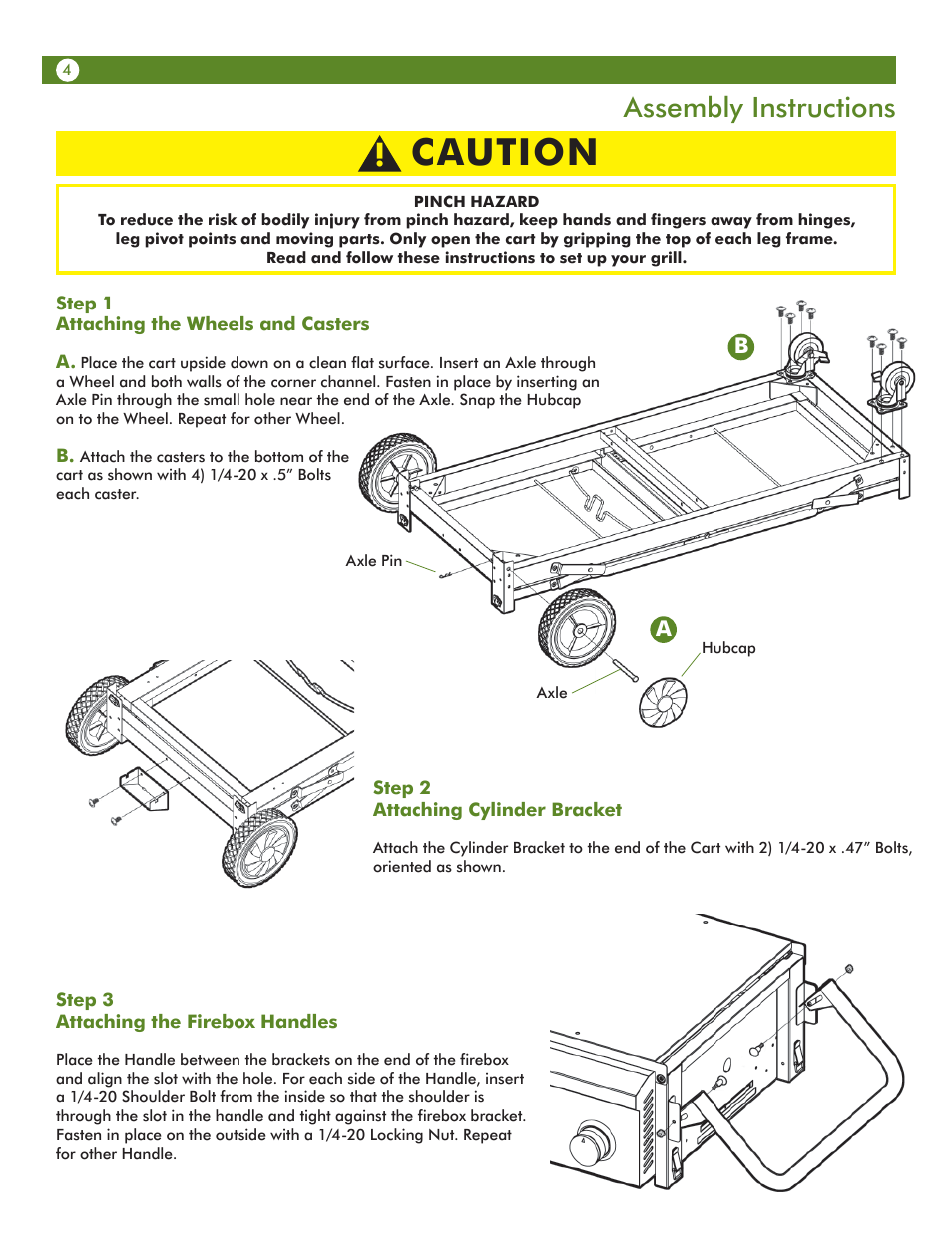 Caution, Assembly instructions | Aussie 69F6U00KS1 User Manual | Page 4 / 28