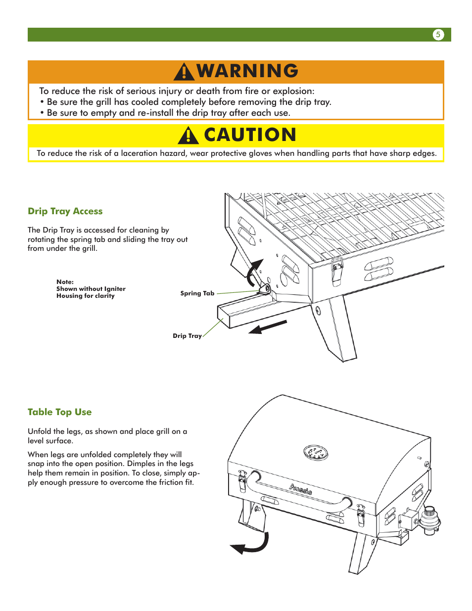 Warning, Caution | Aussie 6T01U00SS1 User Manual | Page 5 / 20