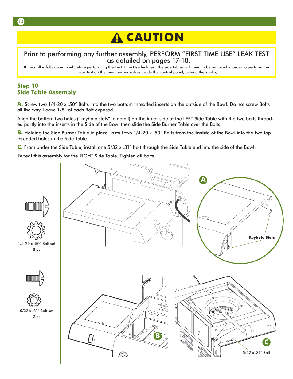 Caution, Bc a | Aussie Vantage LP Gass Grill 6804T8UK91 User Manual | Page 10 / 36