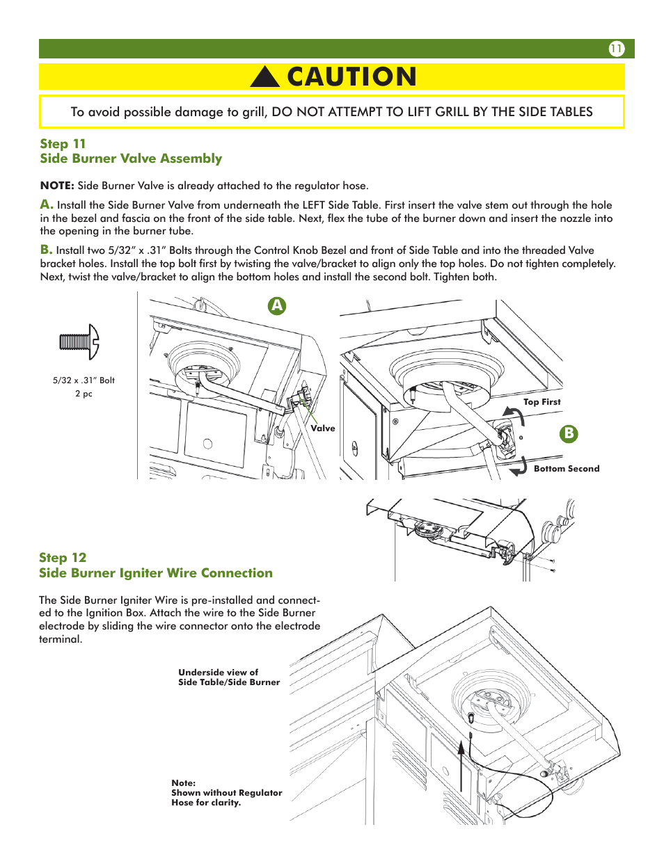 Caution | Aussie Vantage LP Gass Grill 6804T8UK91 User Manual | Page 11 / 36