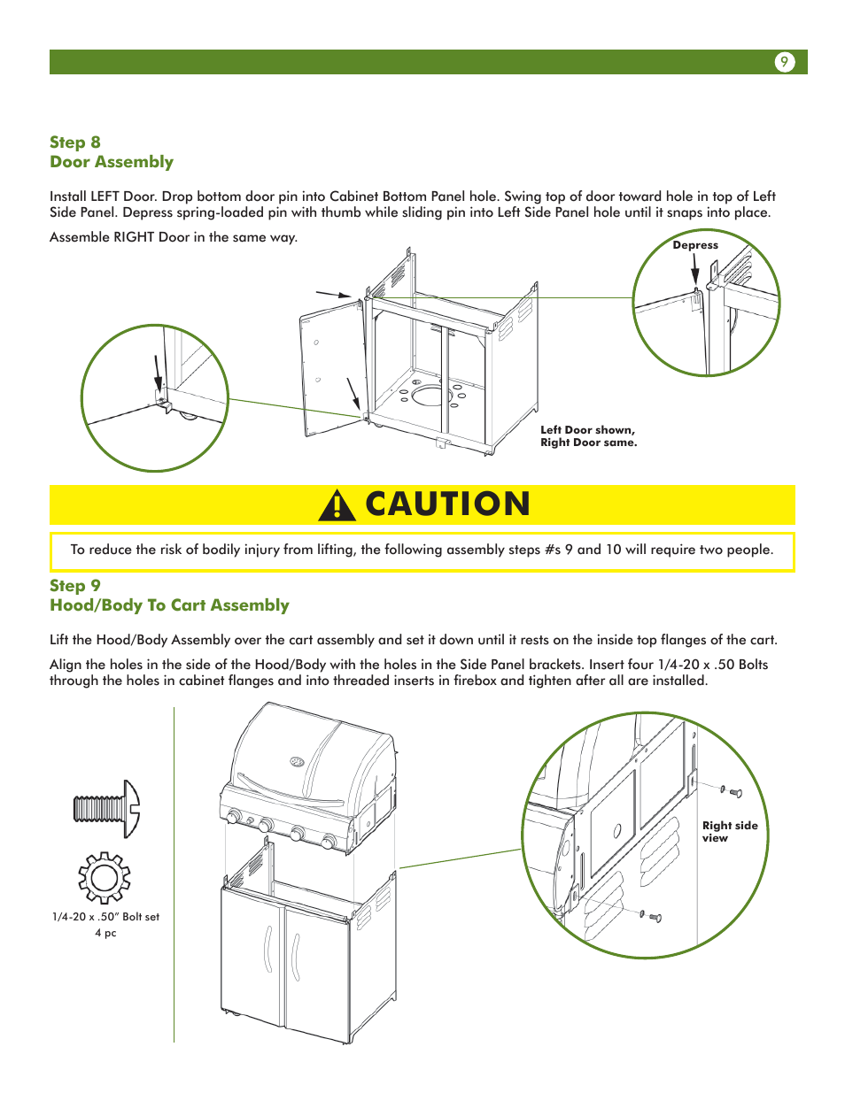 Caution | Aussie Vantage LP Gass Grill 6804T8UK91 User Manual | Page 9 / 36