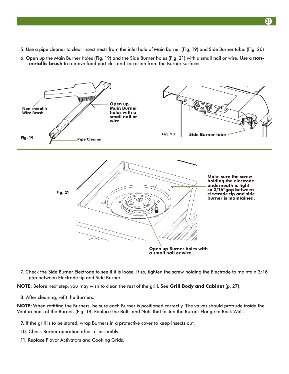 Aussie Vantage LP Gass Grill 6804T80SS1 User Manual | Page 31 / 38