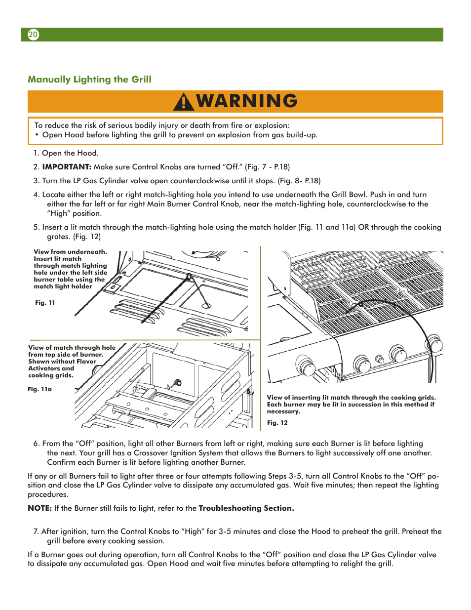 Warning | Aussie Vantage LP 6703T8DV31 User Manual | Page 20 / 36