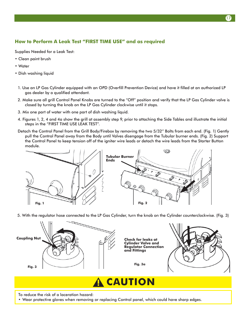 Caution | Aussie Vantage LP 6804S8-S11 User Manual | Page 17 / 36