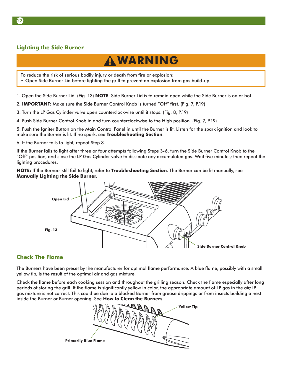 Warning | Aussie Vantage LP 6804S8-S11 User Manual | Page 22 / 36