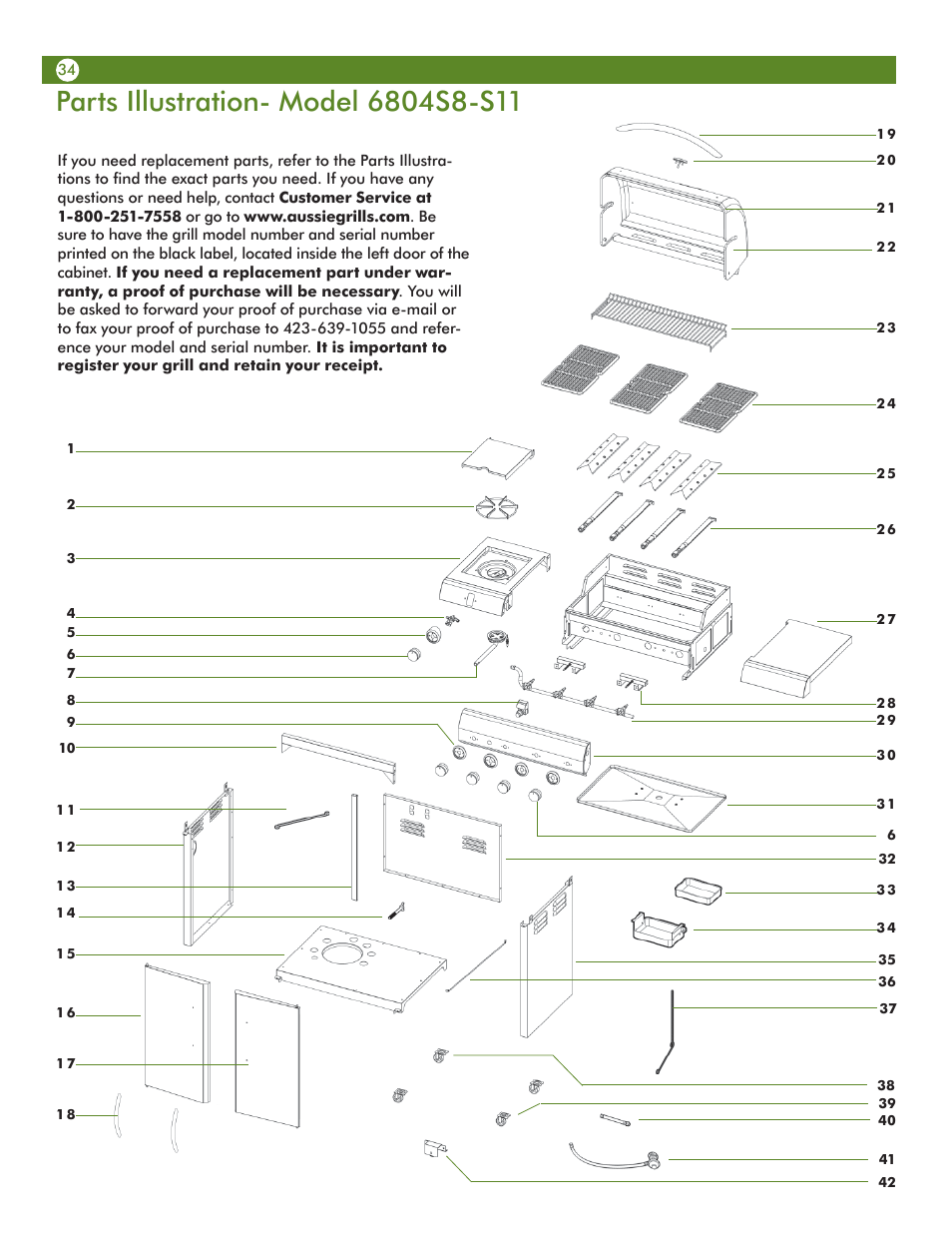 Aussie Vantage LP 6804S8-S11 User Manual | Page 34 / 36