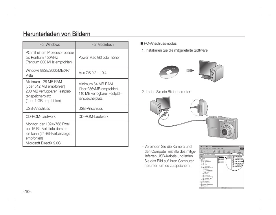 Herunterladen von bildern | Samsung KENOX S860 User Manual | Page 27 / 98