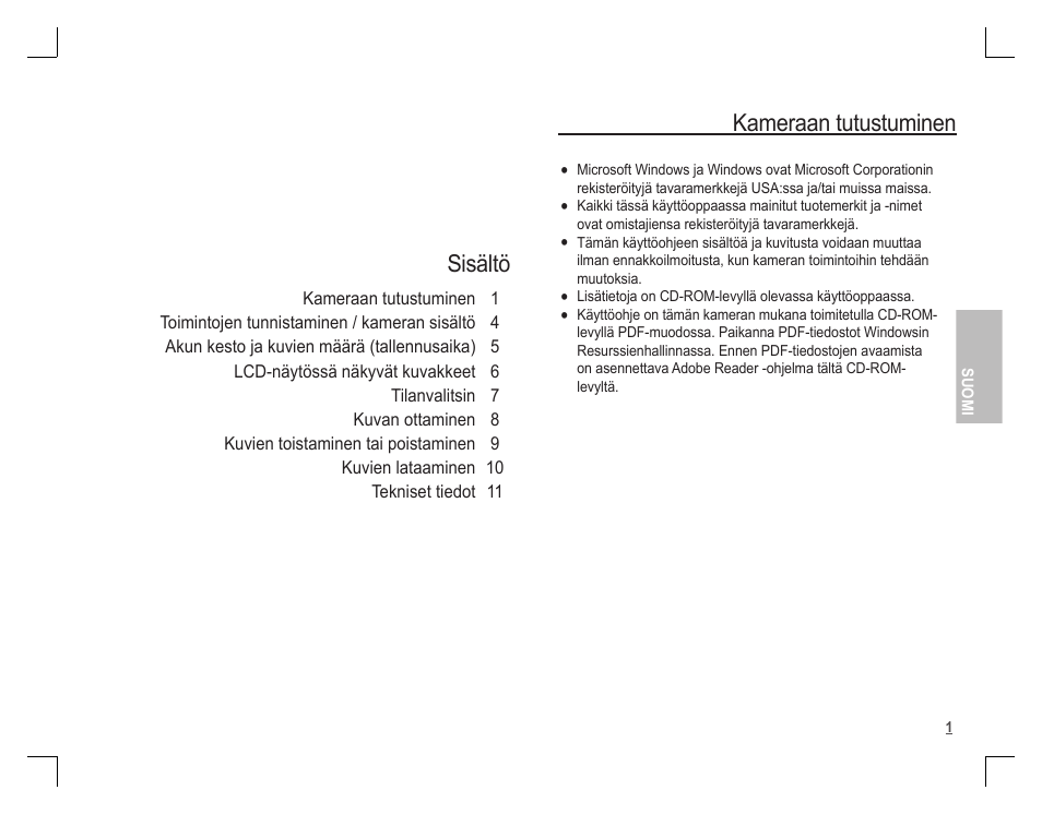 Sisältö kameraan tutustuminen | Samsung KENOX S860 User Manual | Page 34 / 98