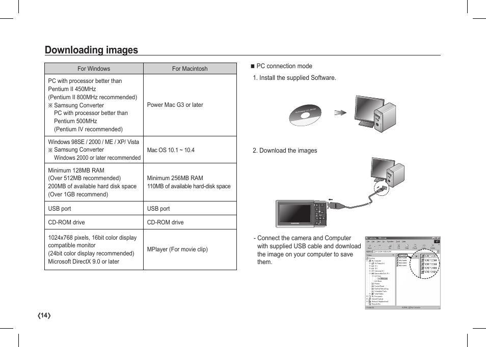 Downloading images | Samsung I80 User Manual | Page 15 / 122