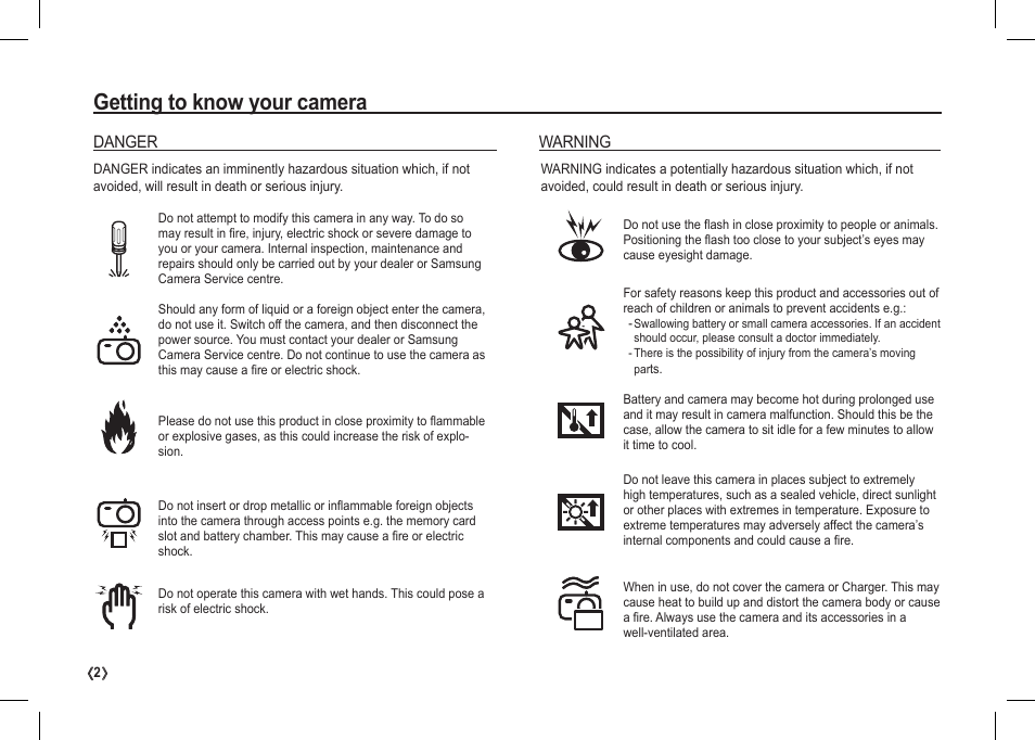 Getting to know your camera | Samsung I80 User Manual | Page 3 / 122