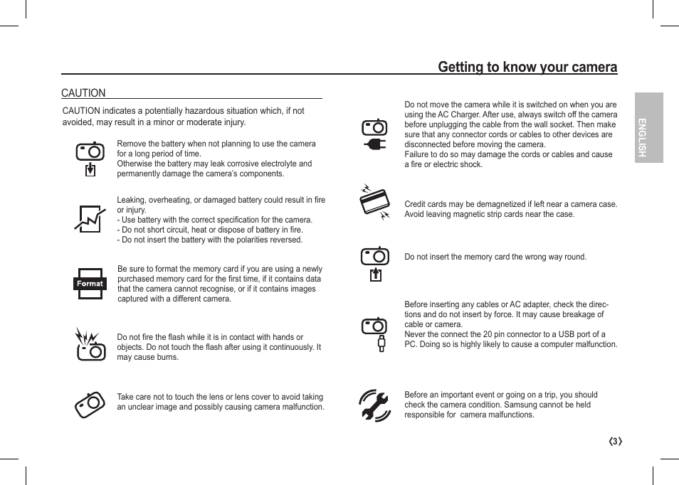 Getting to know your camera | Samsung I80 User Manual | Page 4 / 122