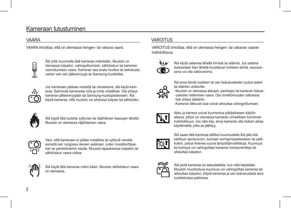 Kameraan tutustuminen | Samsung I80 User Manual | Page 43 / 122