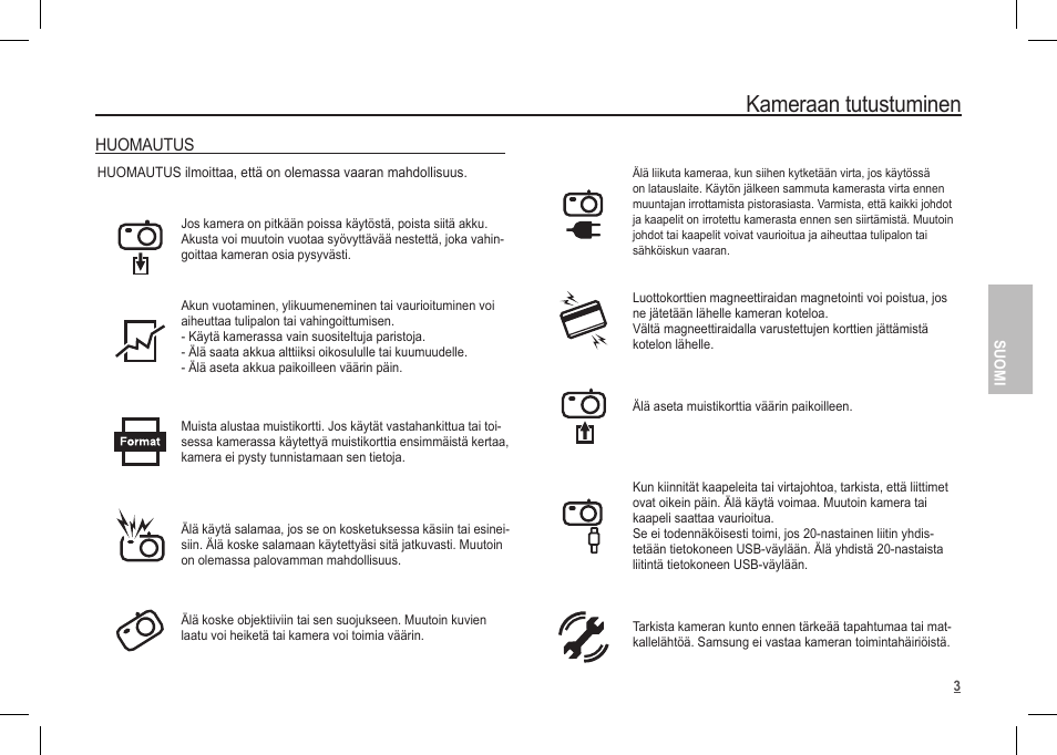 Kameraan tutustuminen | Samsung I80 User Manual | Page 44 / 122