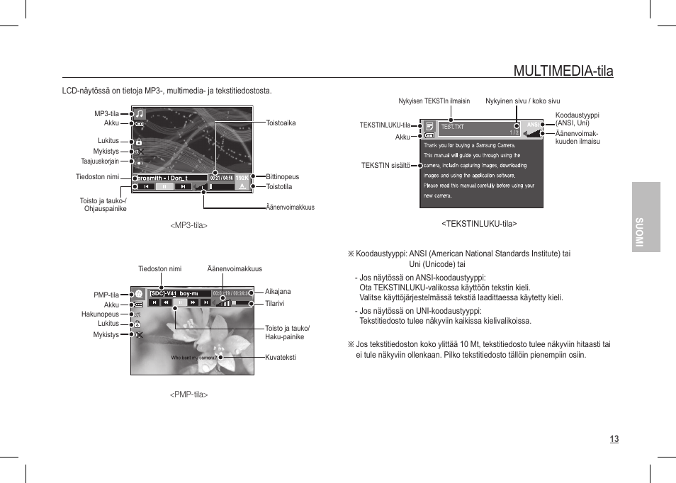 Multimedia-tila | Samsung I80 User Manual | Page 54 / 122