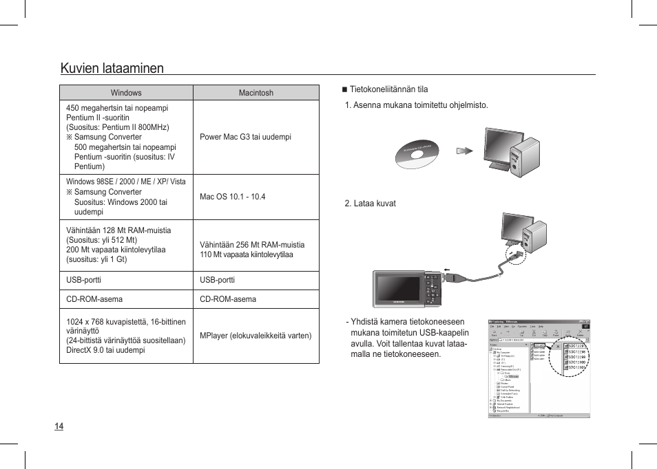 Kuvien lataaminen | Samsung I80 User Manual | Page 55 / 122