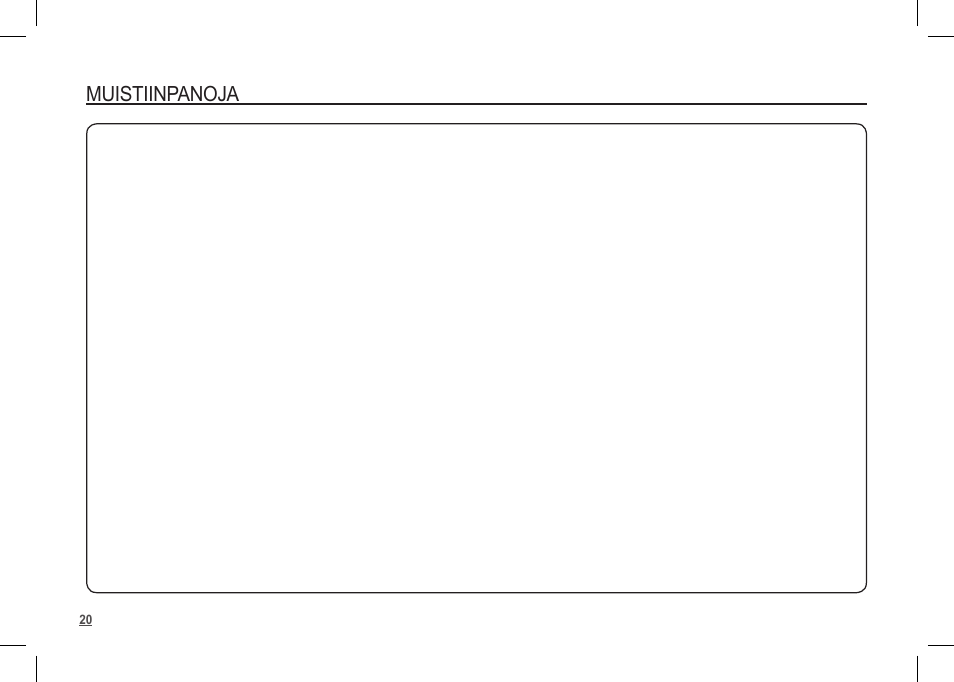 Muistiinpanoja | Samsung I80 User Manual | Page 61 / 122