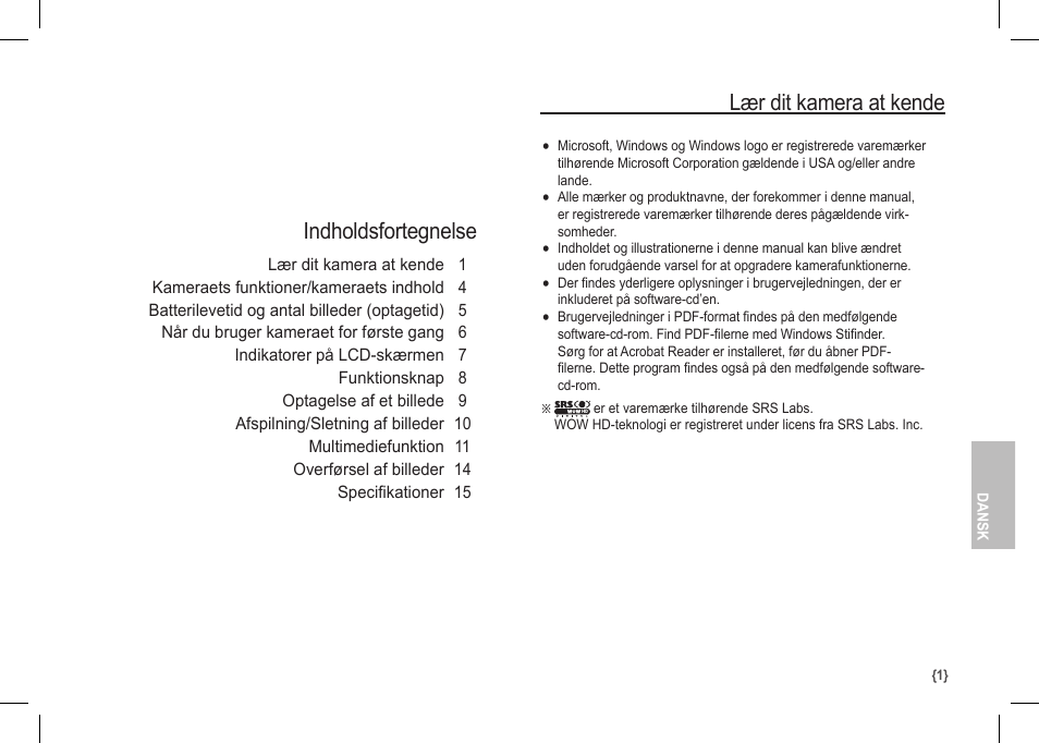 Indholdsfortegnelse lær dit kamera at kende | Samsung I80 User Manual | Page 82 / 122