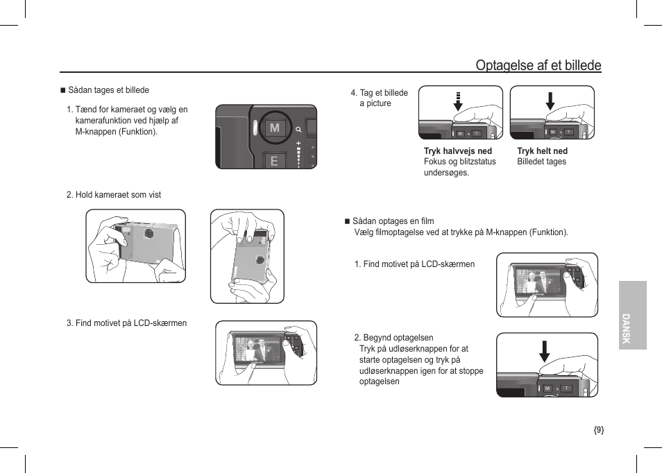 Optagelse af et billede | Samsung I80 User Manual | Page 90 / 122