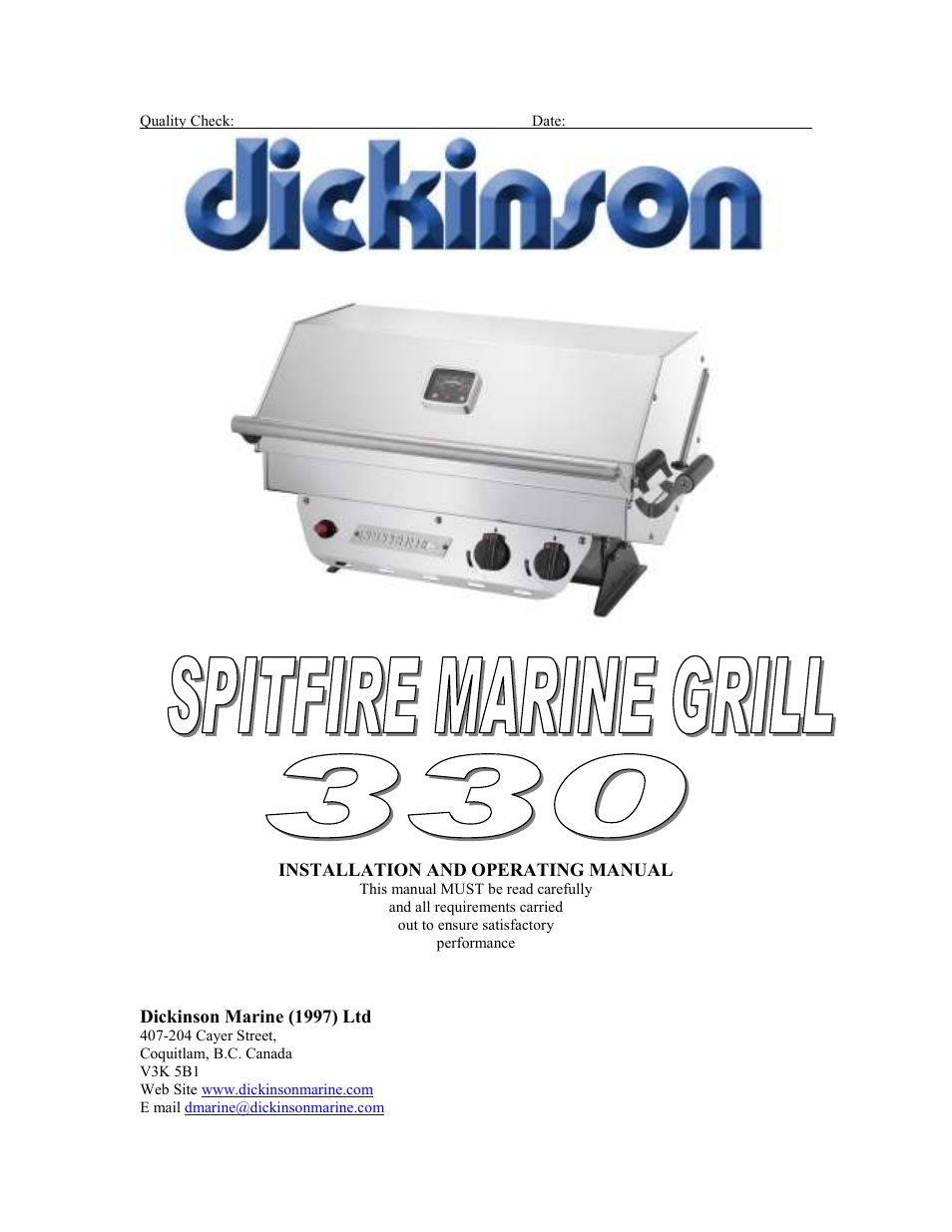 Aussie 330 User Manual | 8 pages