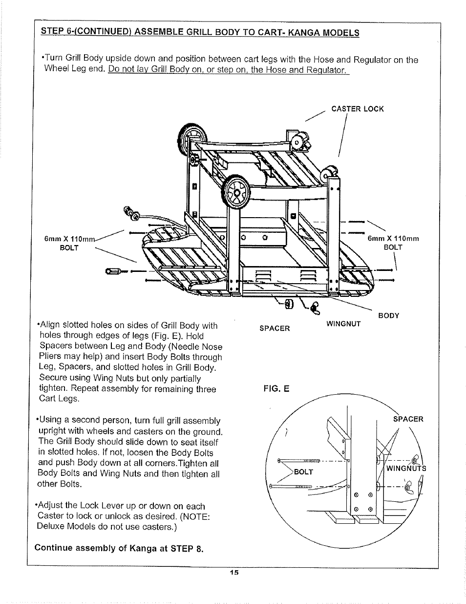 Continue assembly of kanga at step 8 | Aussie LP 7462 User Manual | Page 15 / 36