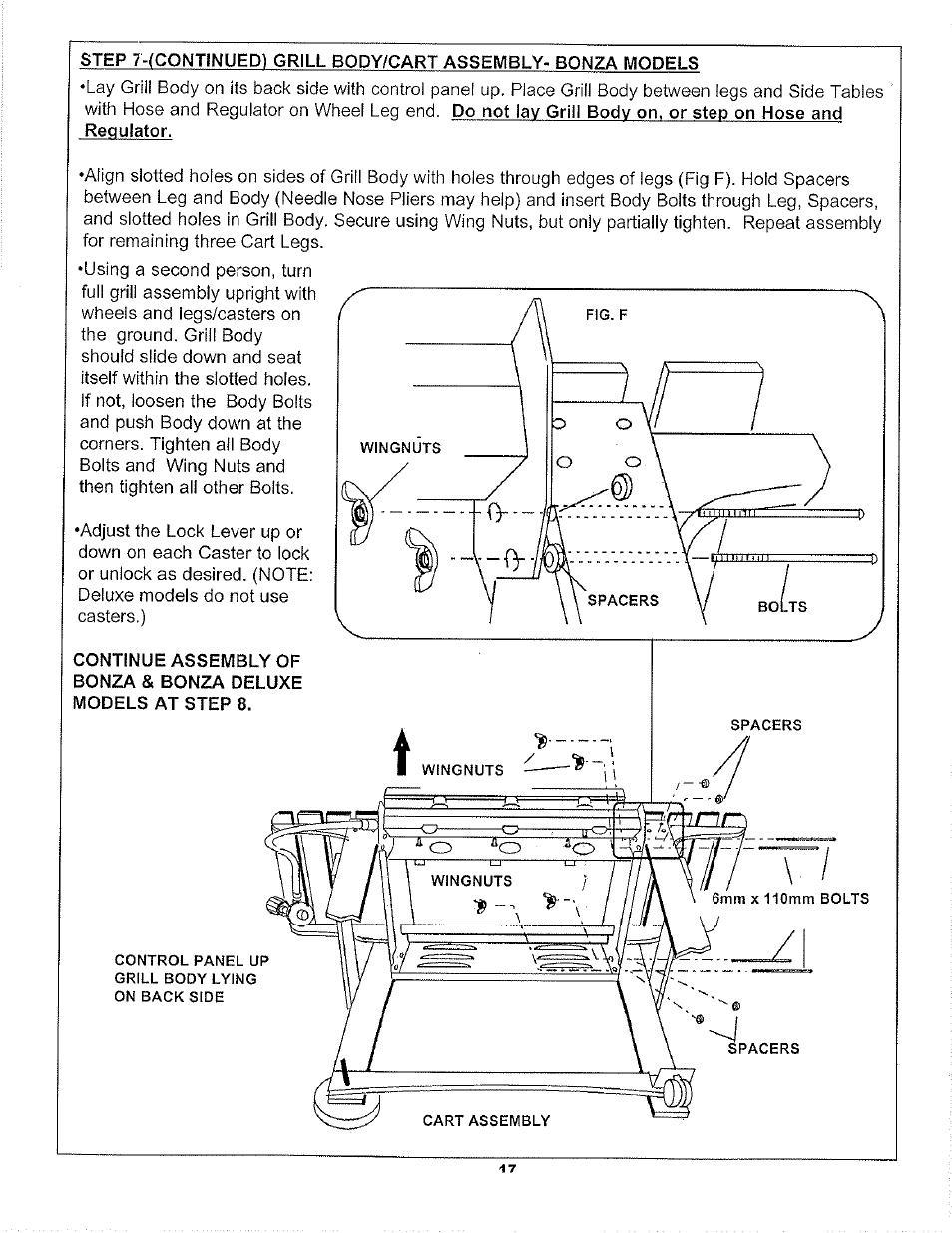 Step, 7 - grill body/cart assembly (bonza model).16 | Aussie LP 7462 User Manual | Page 17 / 36