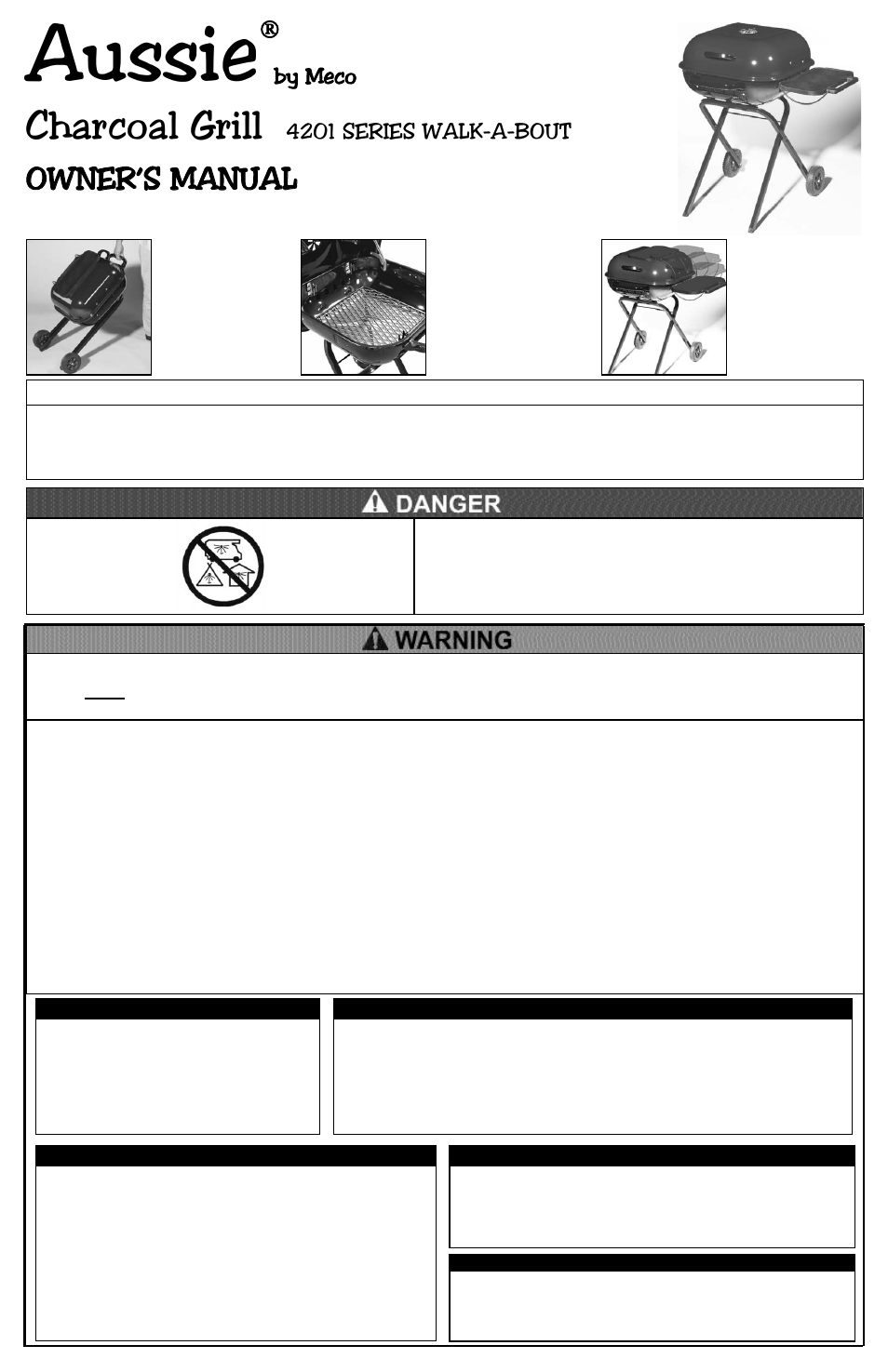 Aussie WALK-A-BOUT 4201 User Manual | 2 pages