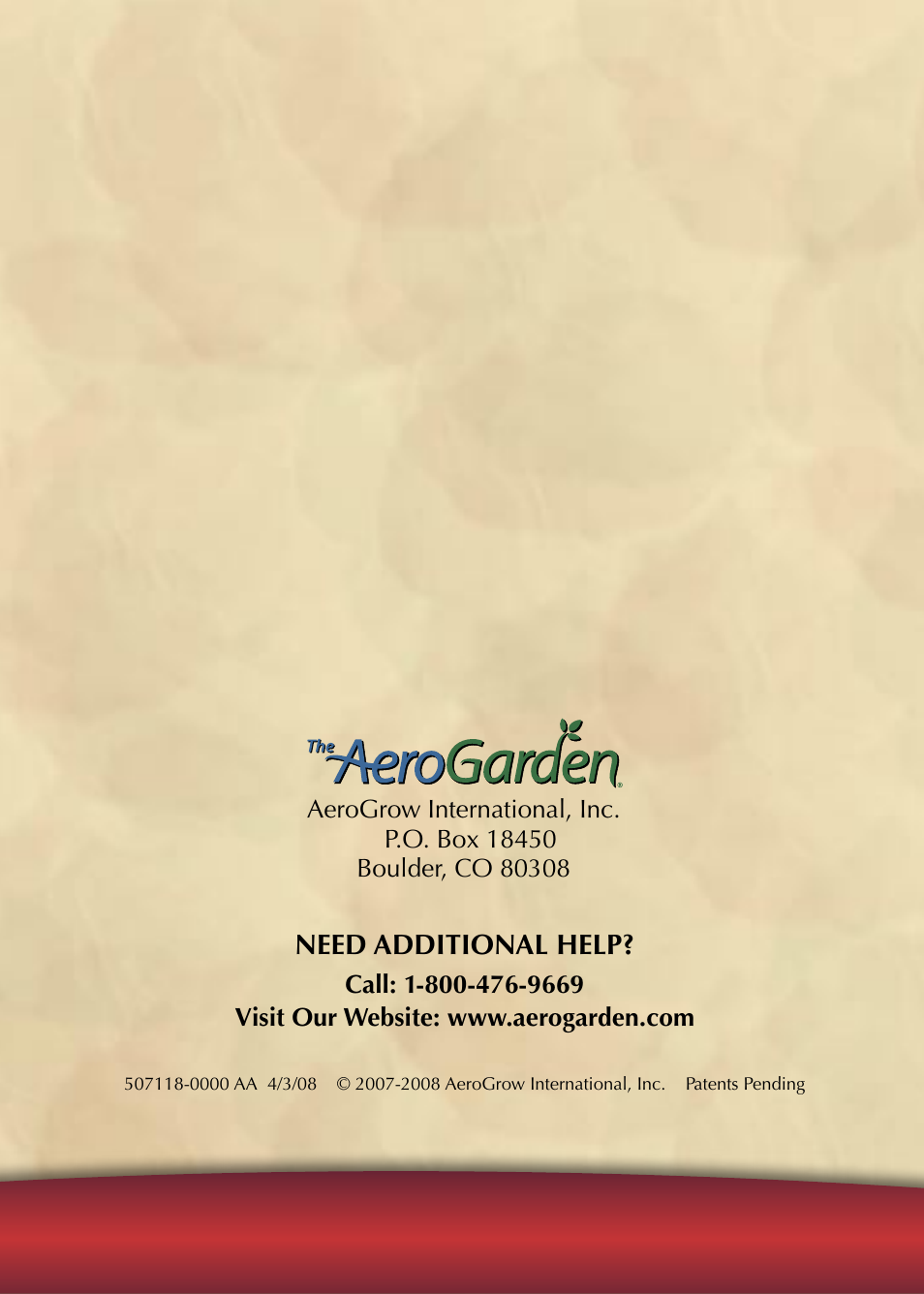 Need additional help | AeroGarden PRO100 User Manual | Page 24 / 24
