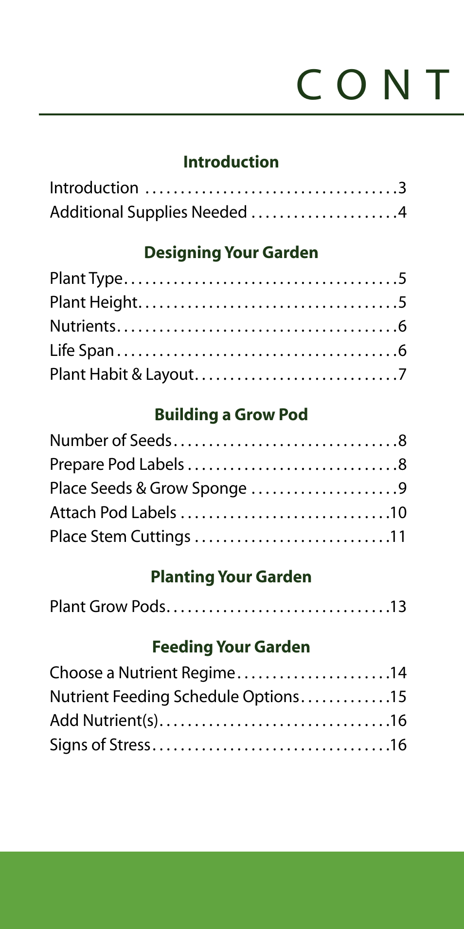 C o n t | AeroGarden 7-Pod User Manual | Page 2 / 32